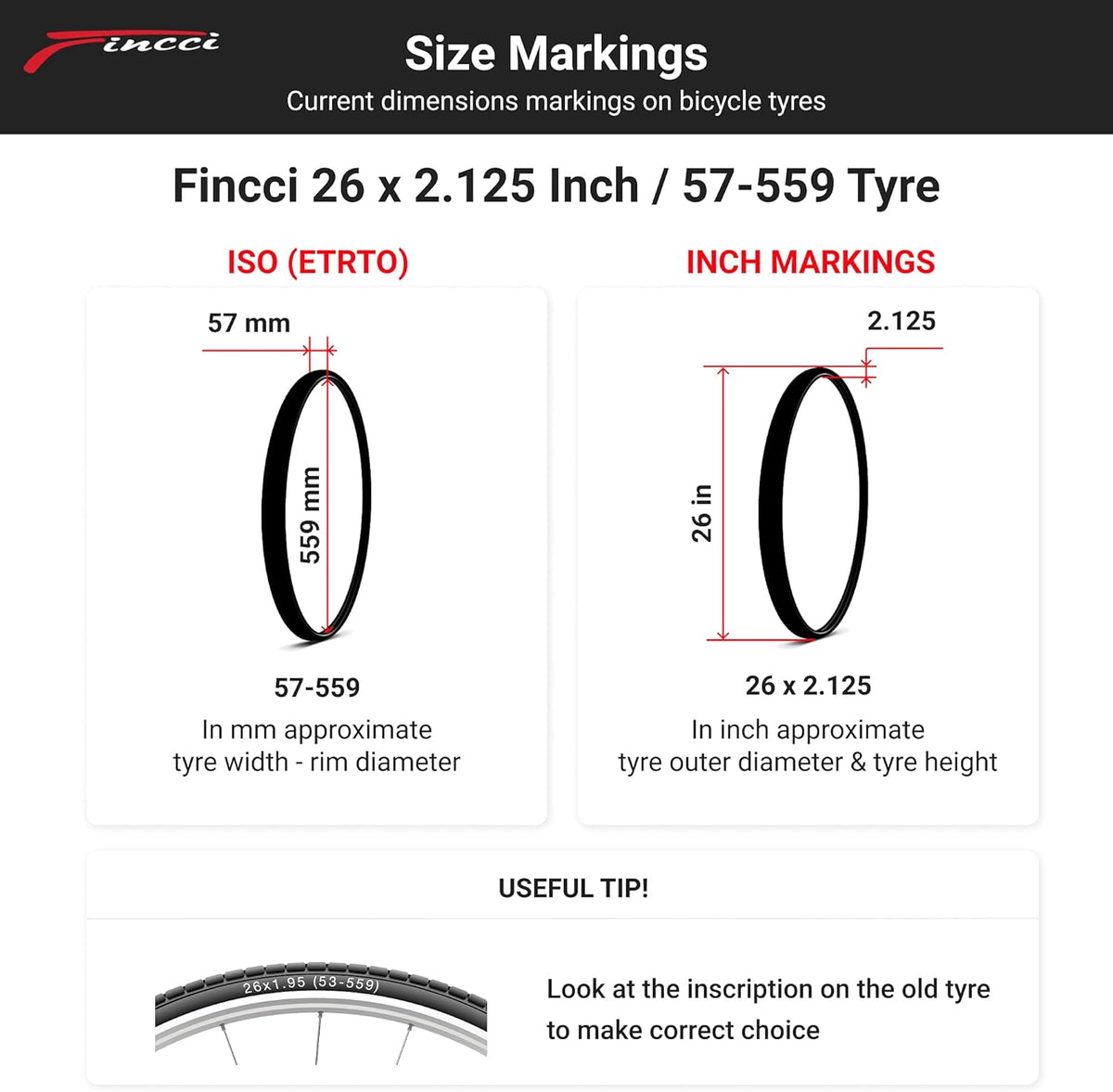 Pair 26 x 2.125 Inch 57-559 Foldable Tires for Mountain Bike R165798