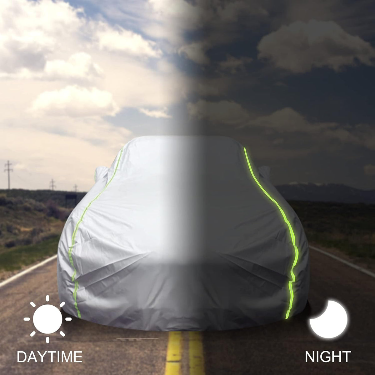 Waterproof All Weather Full Exterior Car Cover with Zipper U166555