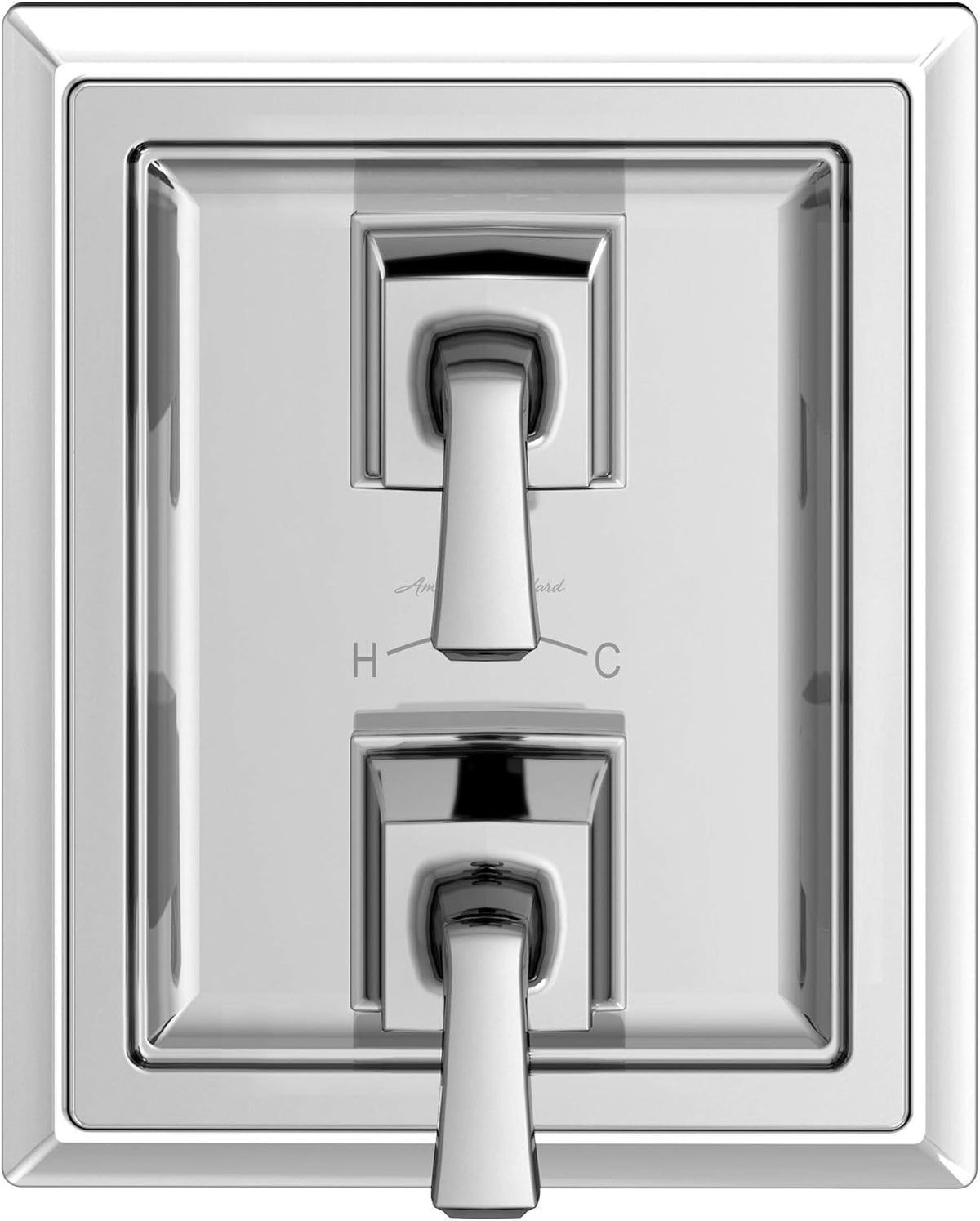 Polished Chrome Two-Handle Thermostat Shower Valve Trim Kit C254