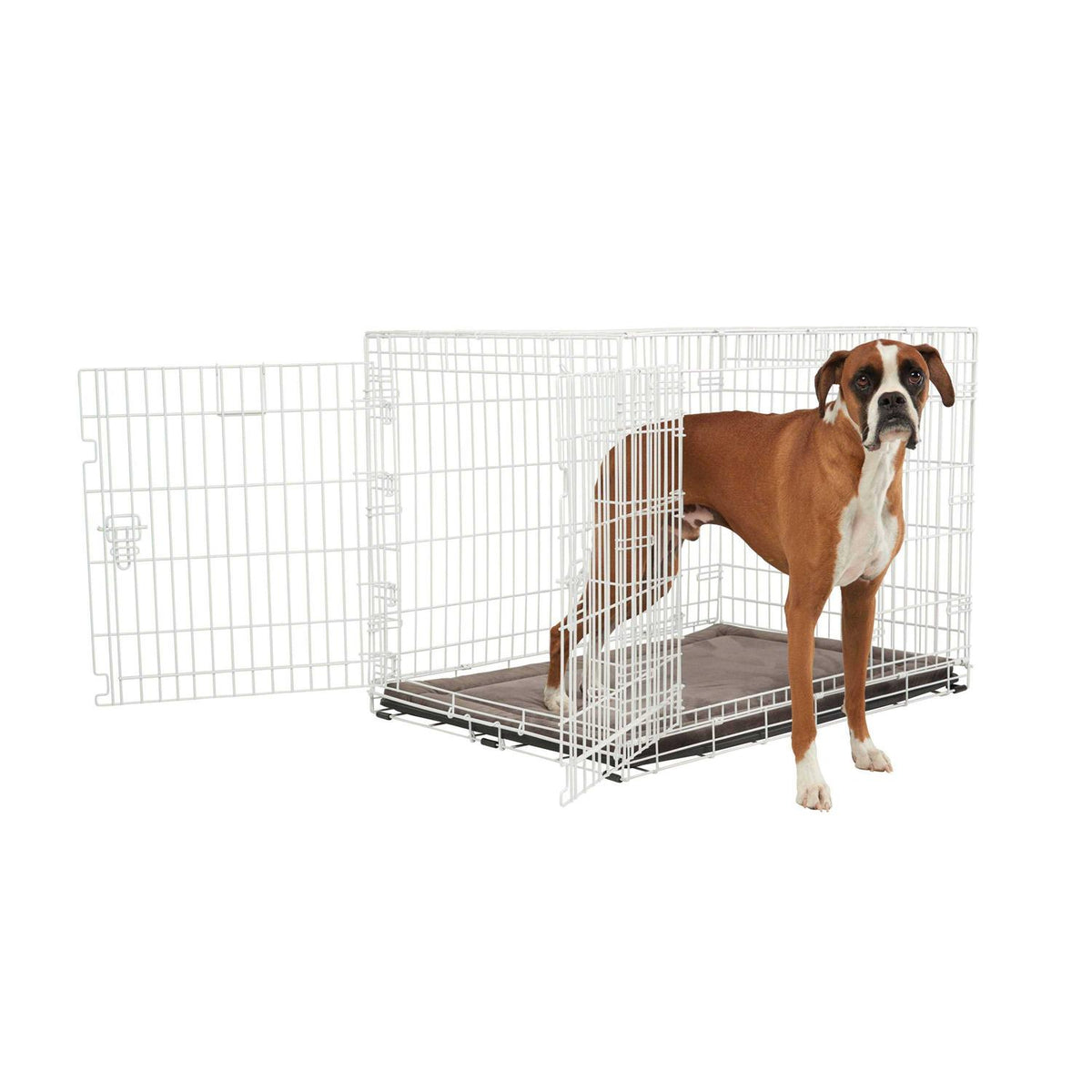 White 2-Door Dog Crate Q3470