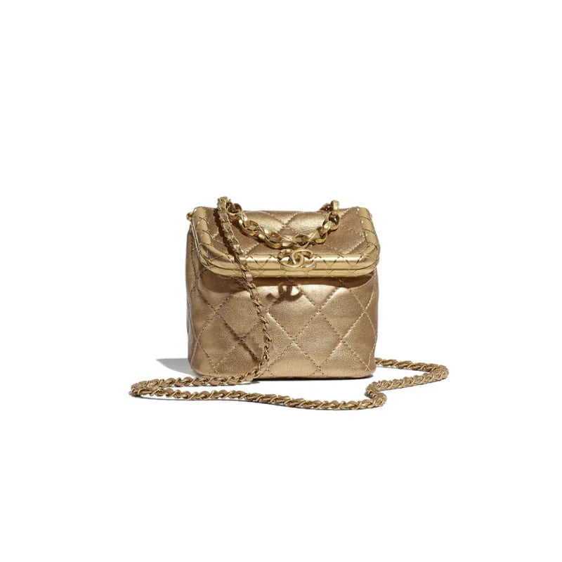 Small Lambskin Kiss-Lock Bag P7168