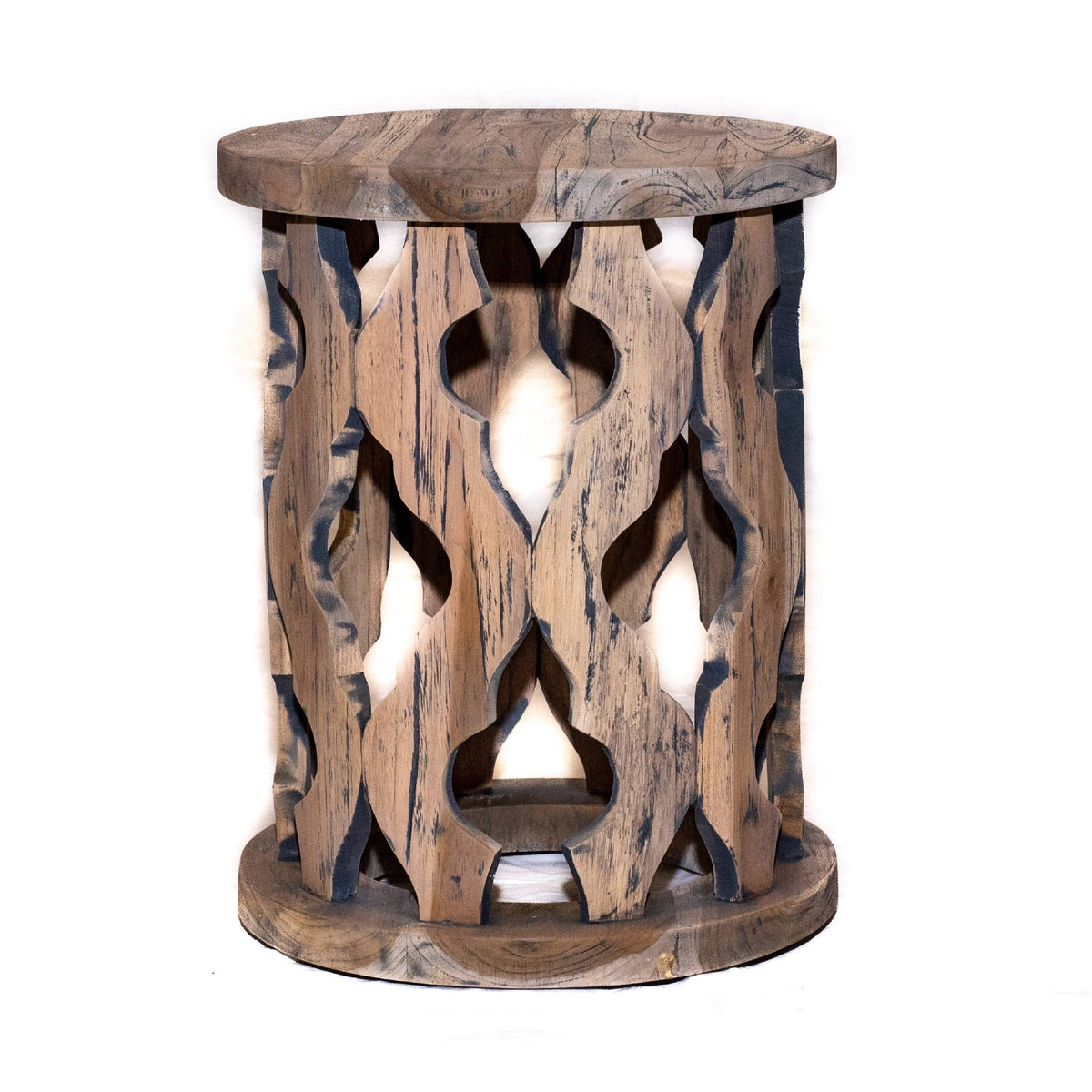 Carved Teak Wood Accent Table V825