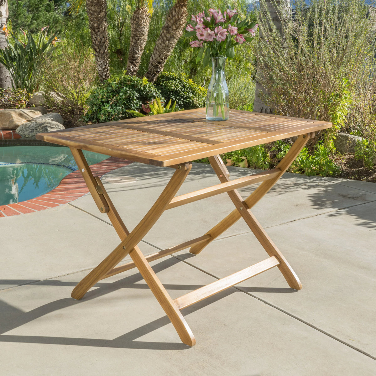 Acacia Wood Folding Dining Table J996353
