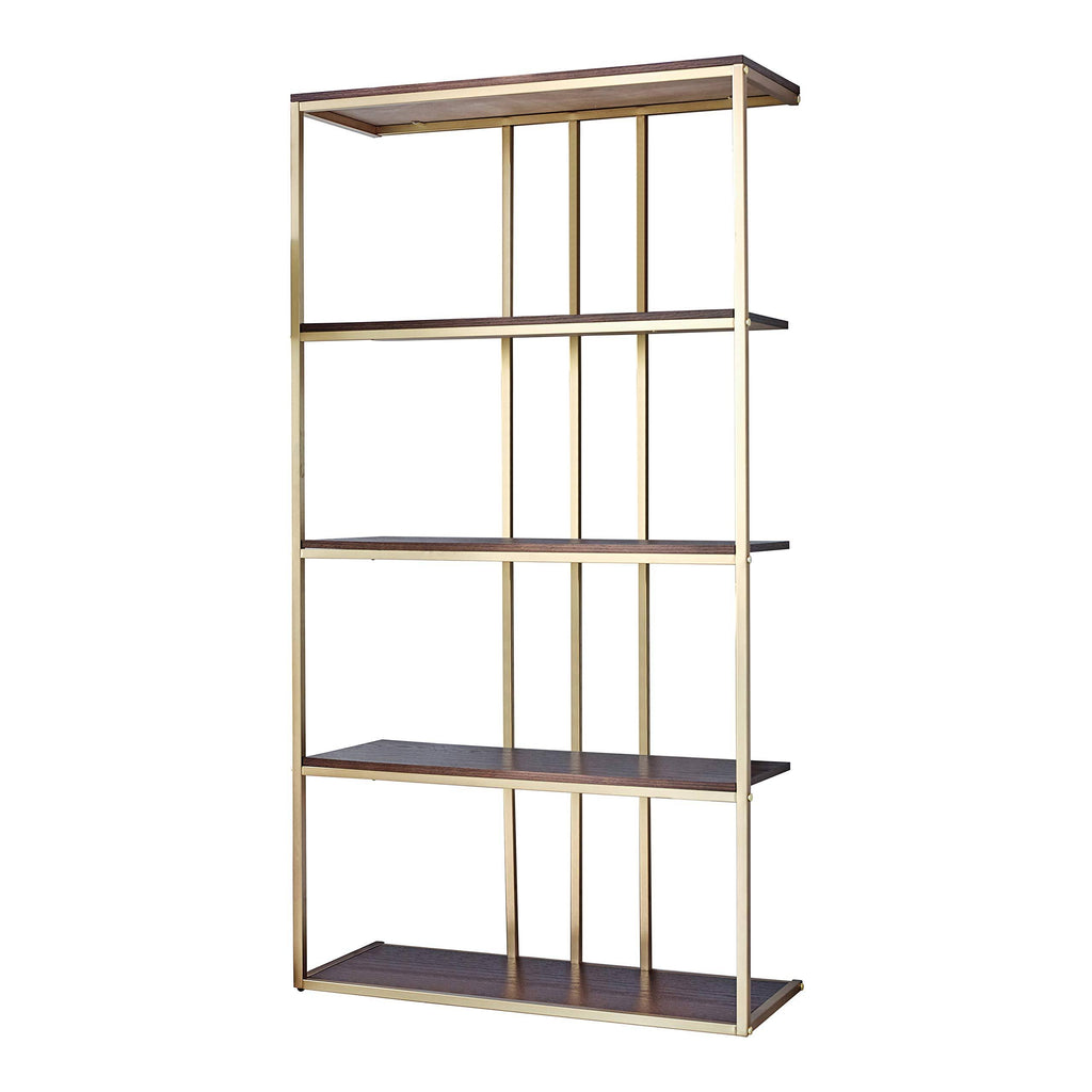 Matte Brass and Cherry Bookcase I85700