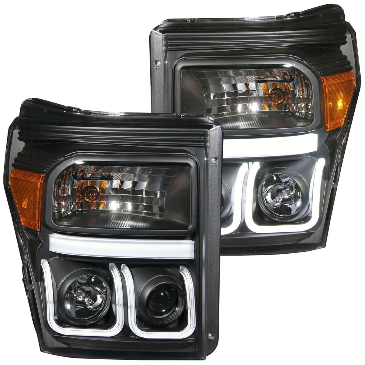 Black U-Bar Projector Headlights K18485