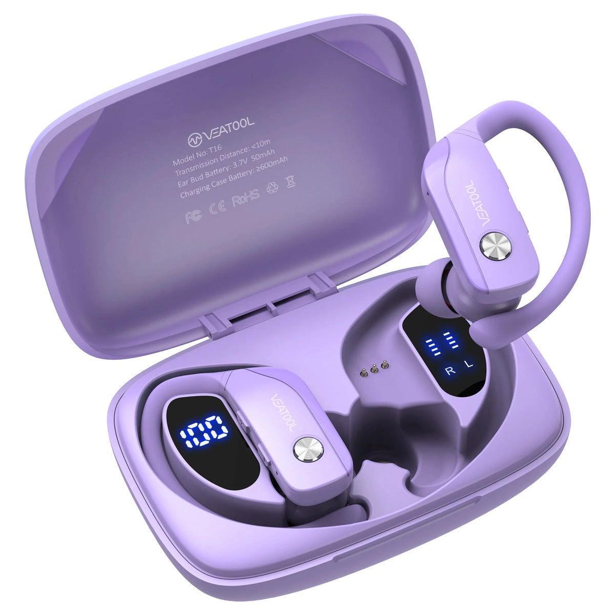 Wireless Bluetooth Earbuds with Earhooks Built-in Mic V72756