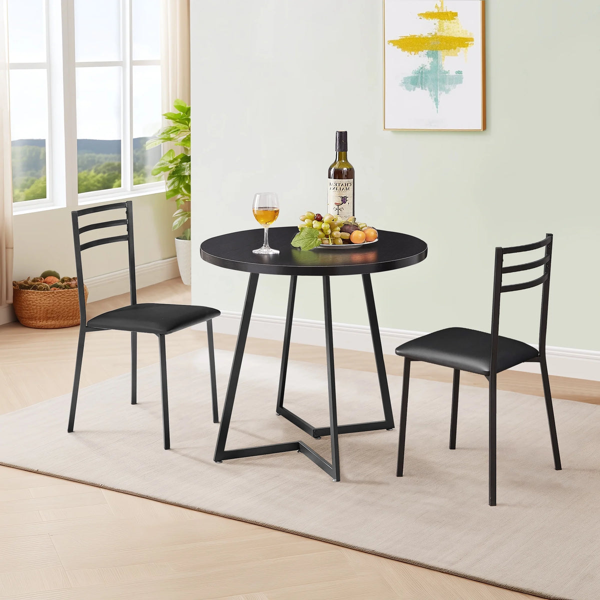 3 Piece Dining Table Set with 2 Chairs H3024