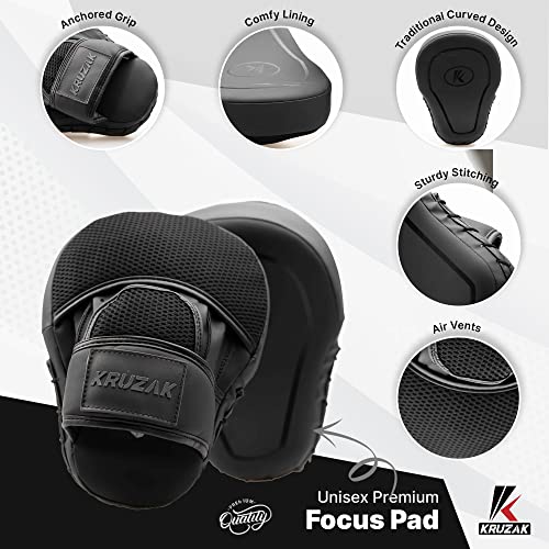 Matte Black Boxing Gloves and Pads X190
