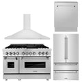 48 in. Dual Fuel Range, Range Hood, Dishwasher, Refrigerator M4082