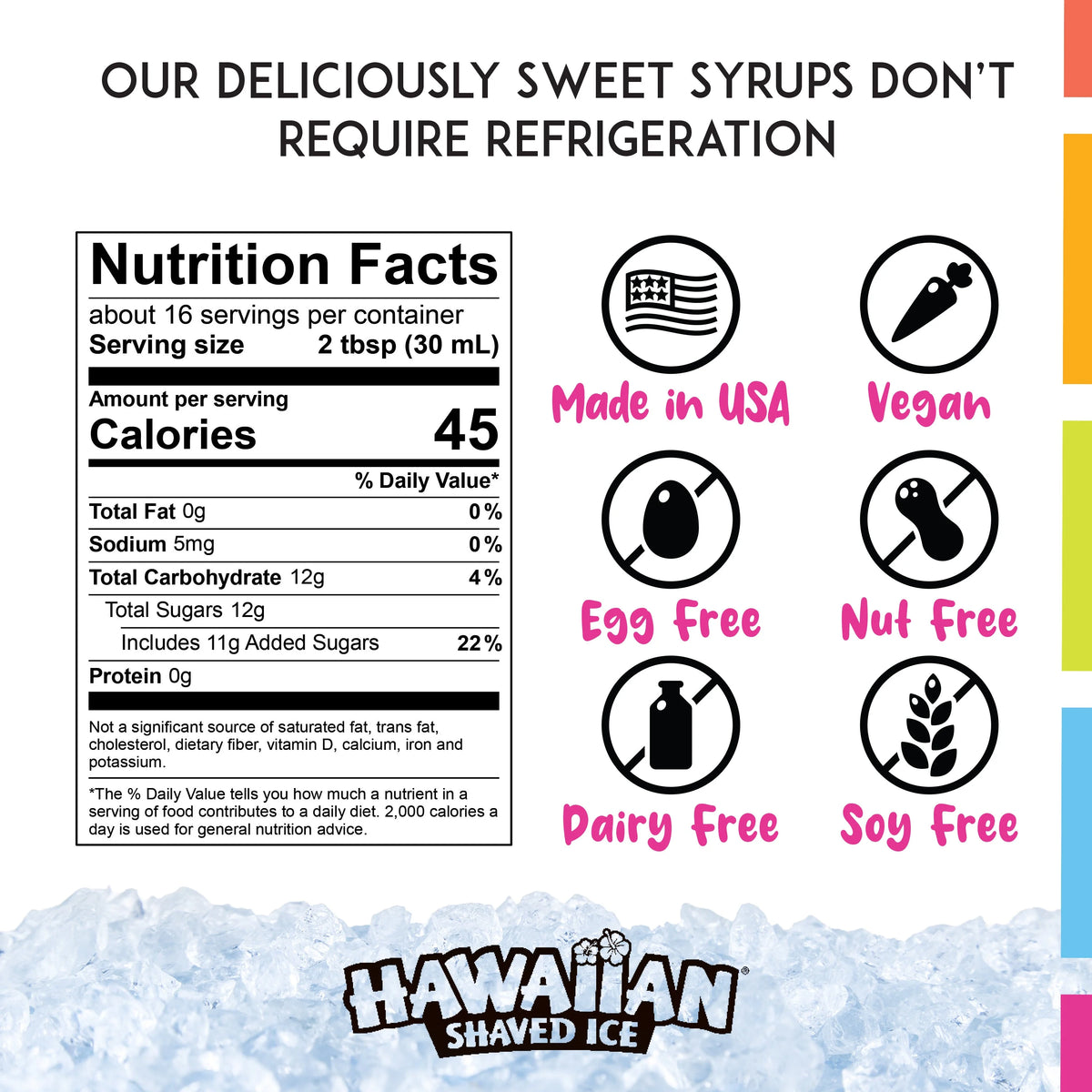 White Shaved Ice Machine Party Package with 3 Syrups and Supplies I29405