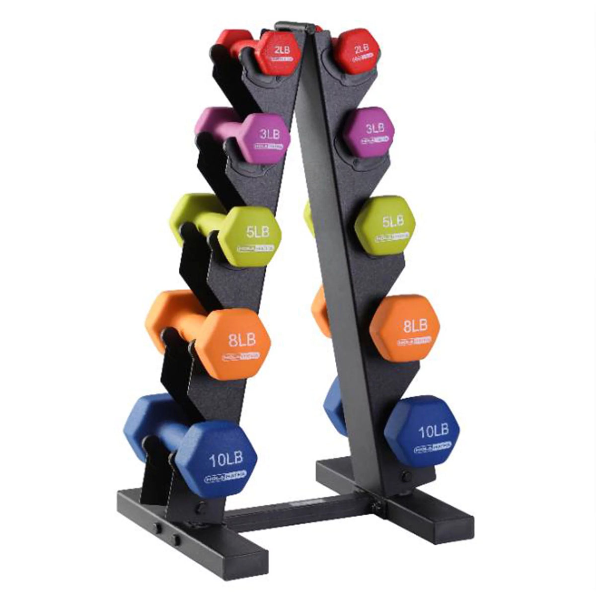 Neoprene Dumbbell Weight Set with Rack J113487