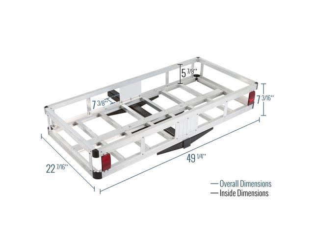48x22 Aluminum Hitch Cargo Carrier with Hitch Pin U537188