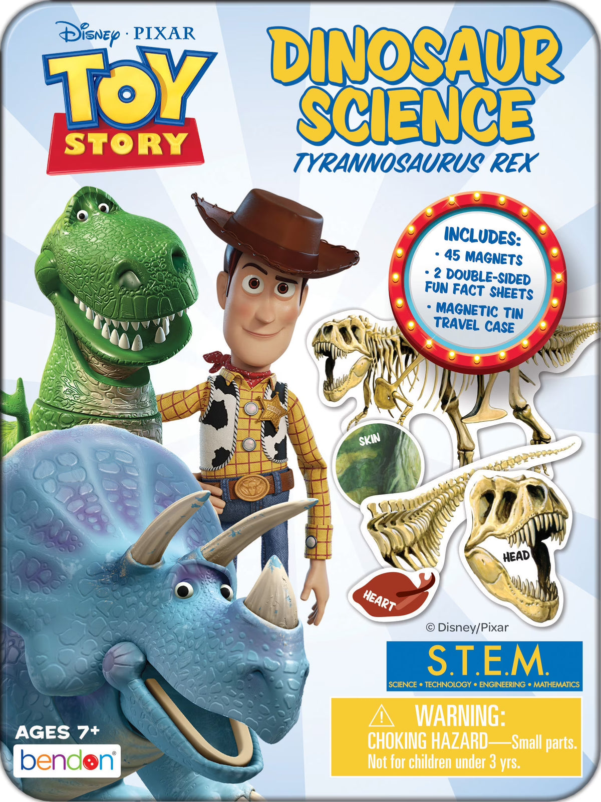 Multicolor Dinosaur Science Educational Magnetic Activity Tin H767488