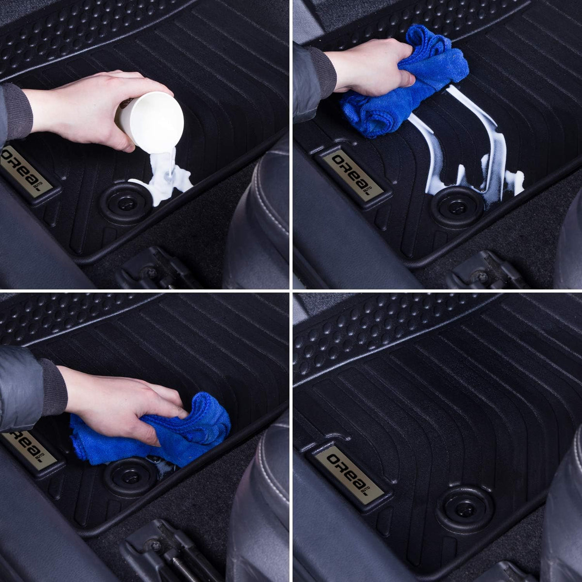Black Front and Rear Car Mats for Hyundai Tucson 2019 2020 2021 X165
