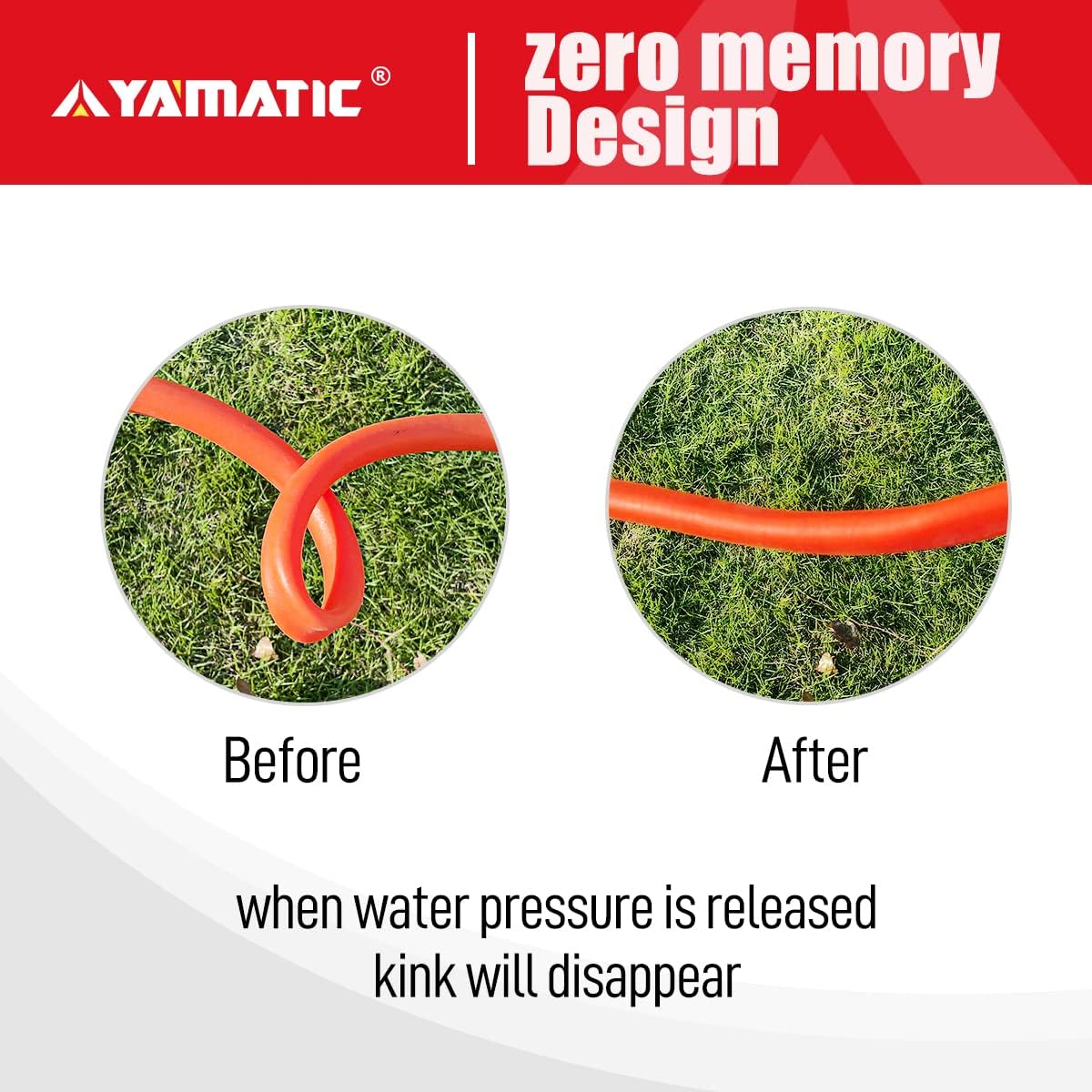 Kink Resistant Garden Hose 5/8 in x 50 ft, Heavy Duty, Pack of 2 F76871