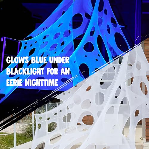 Glow-in-The-Dark White Spider Web Decoration U148