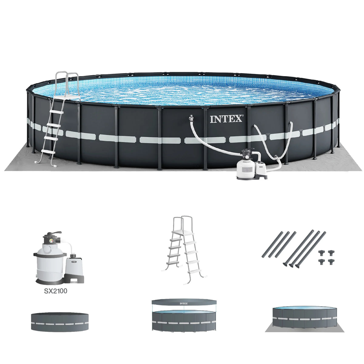 Round Above Ground Swimming Pool Set U51536