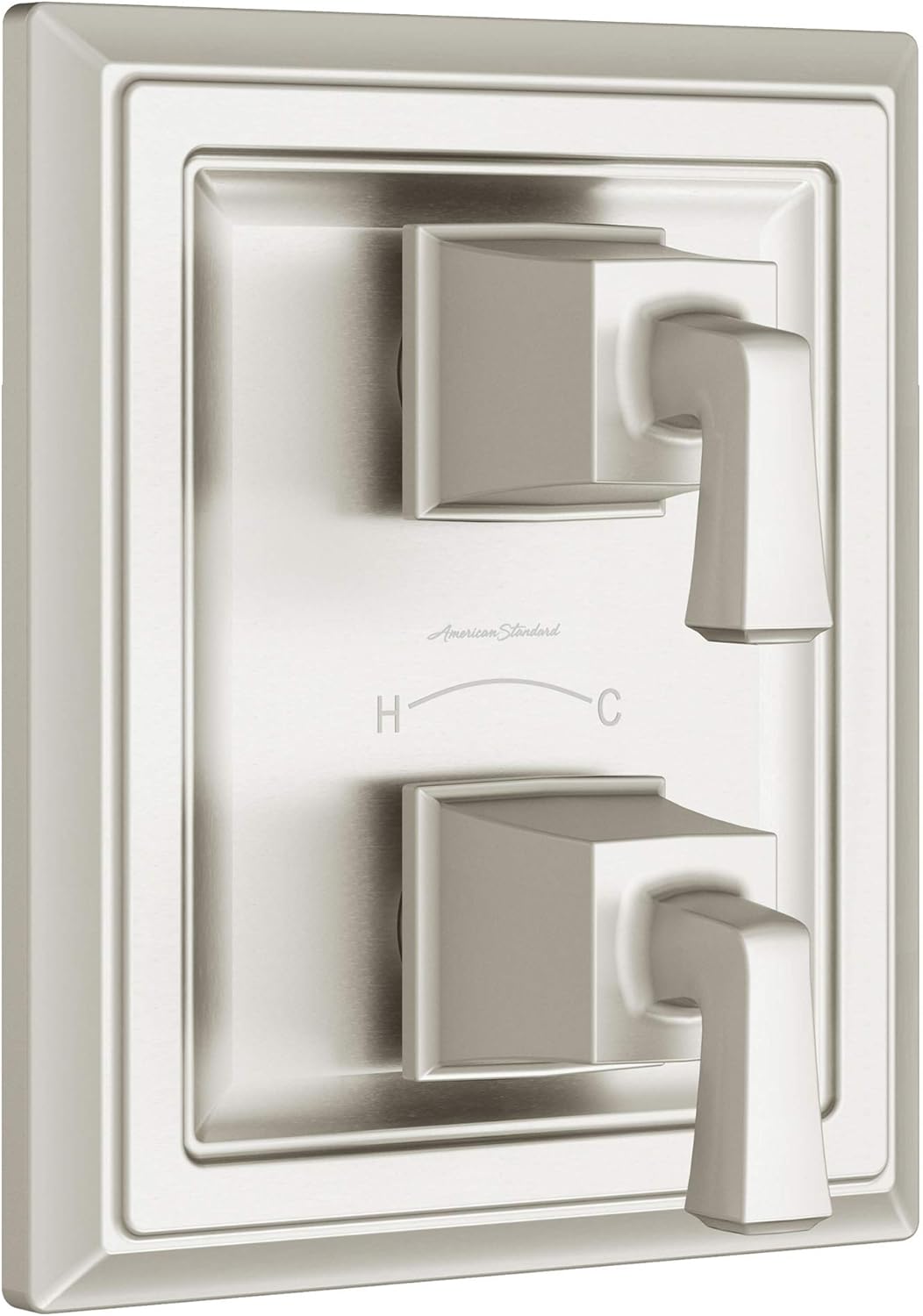 Polished Chrome Two-Handle Thermostat Shower Valve Trim Kit C254