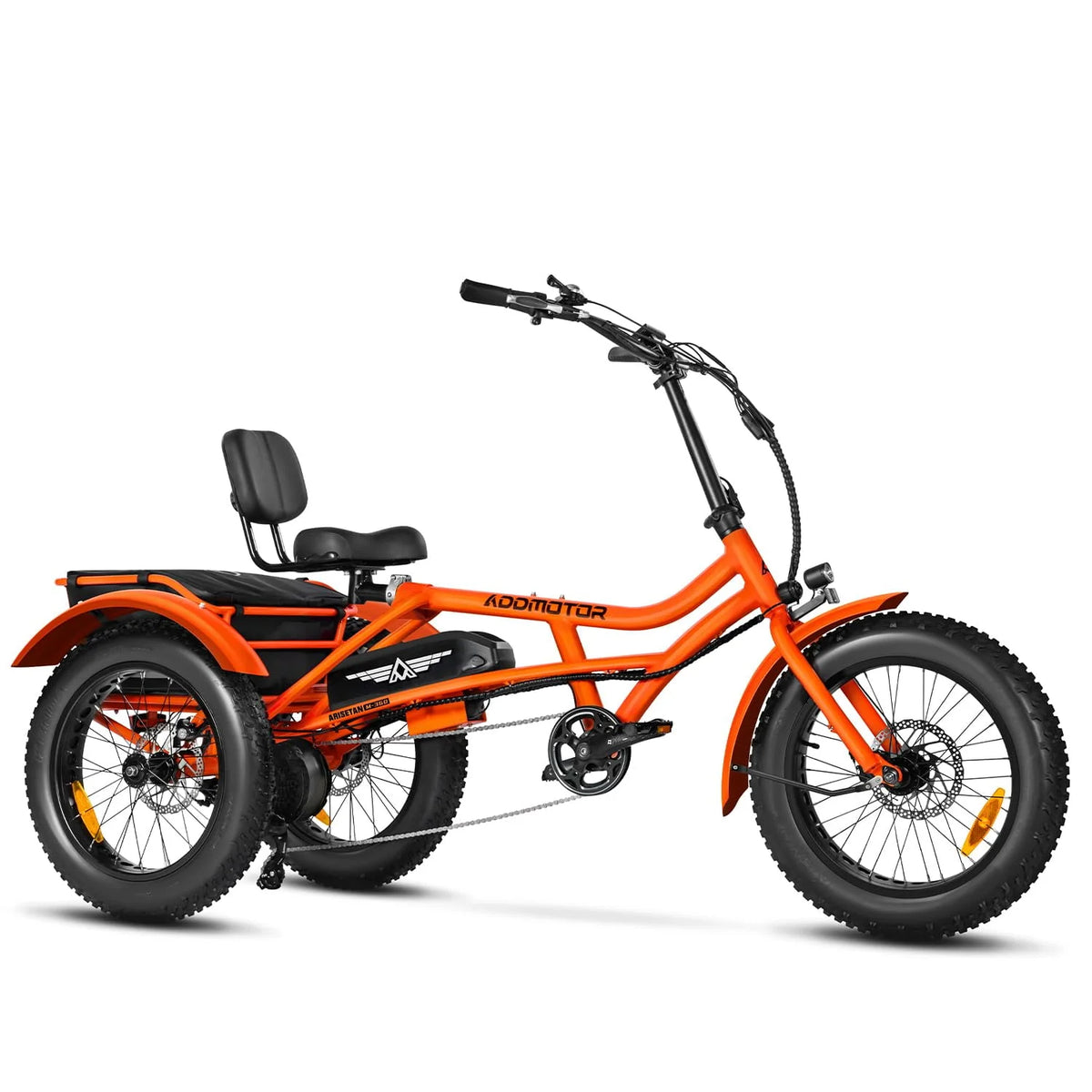 Semi-Recumbent Electric Trike, 85MI, Fat Tire 3 Wheel Electric Bike, 750W 48V 20Ah Electric Tricycle, Green B743960