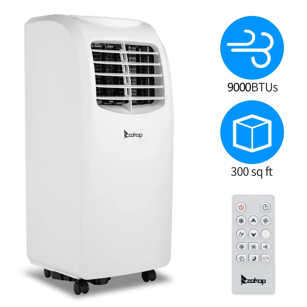 Portable Electric Air Conditioner with Cooler, Dehumidifier, Fan B876663