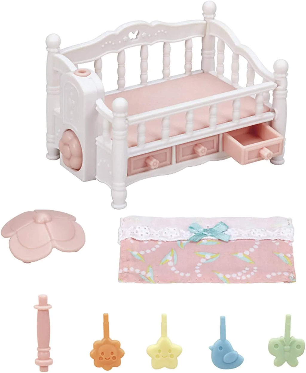 Crib with Mobile Dollhouse Furniture Set B10049
