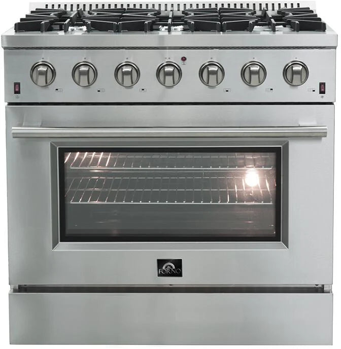 36″ Gas Range with 6 Burners in Stainless Steel E73401