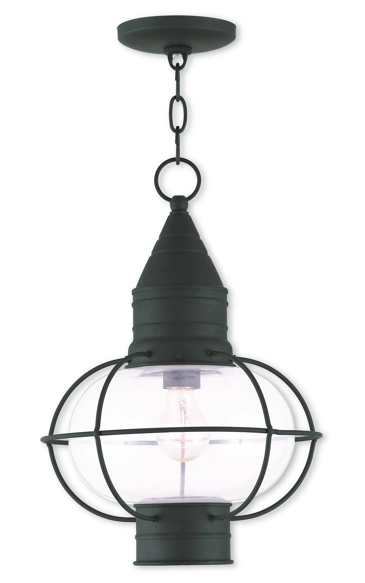 1 Light Black Outdoor Chain Lantern S569