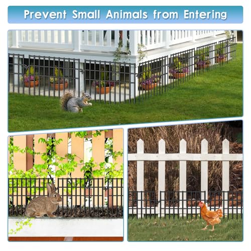37ft x 13in Rustproof Metal Wire Garden Animal Barrier Fence, 26 Pack L58370