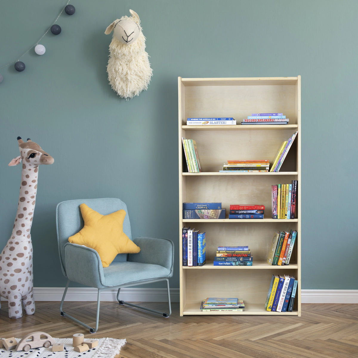 5 Shelf Wooden Bookcase P602417