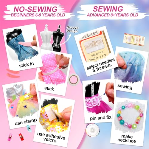 1500+PCS Fashion Designer Kit with Sketchbook & 5 Mannequins S50676