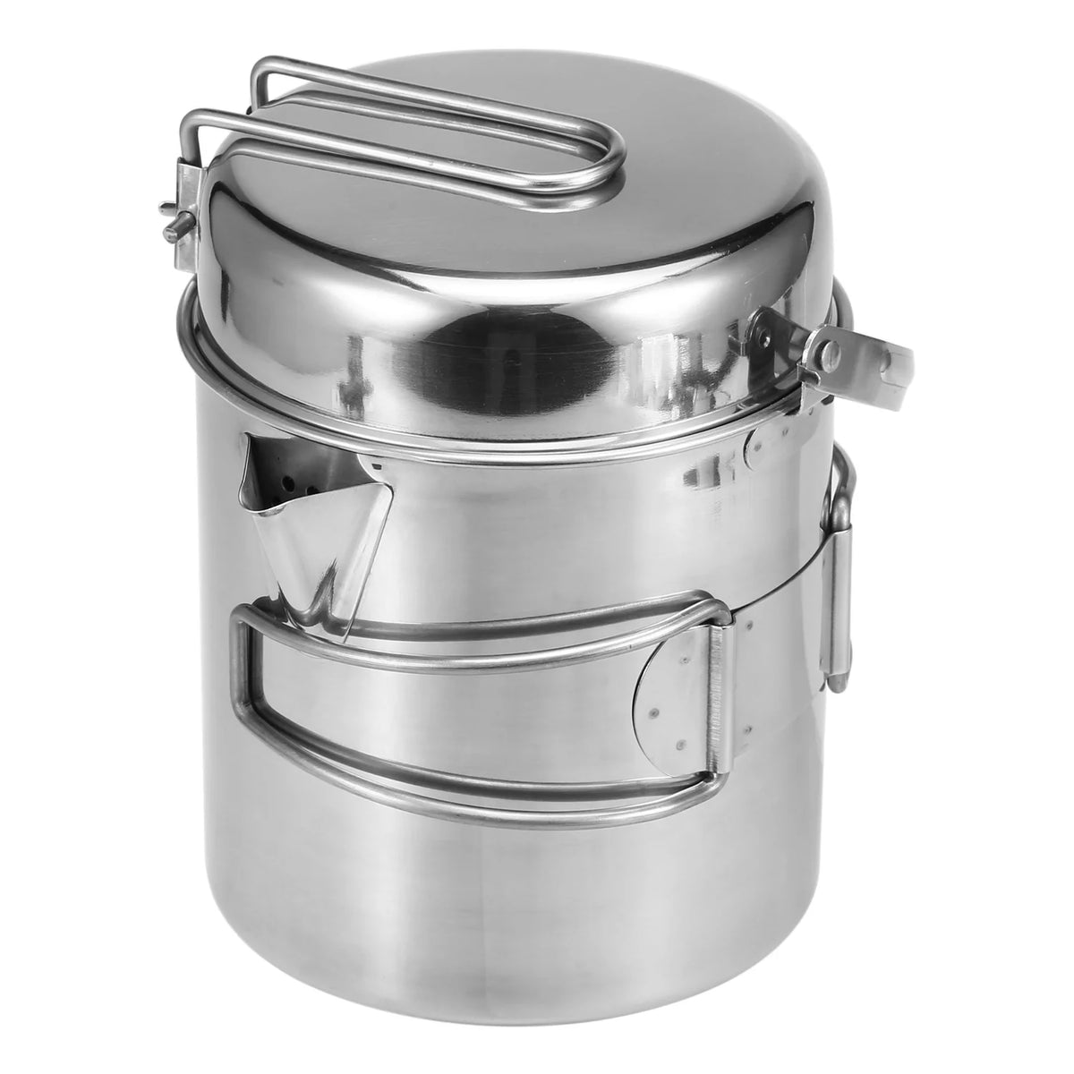 Stainless Steel 1L Cooking Kettle with Foldable Handle V70194