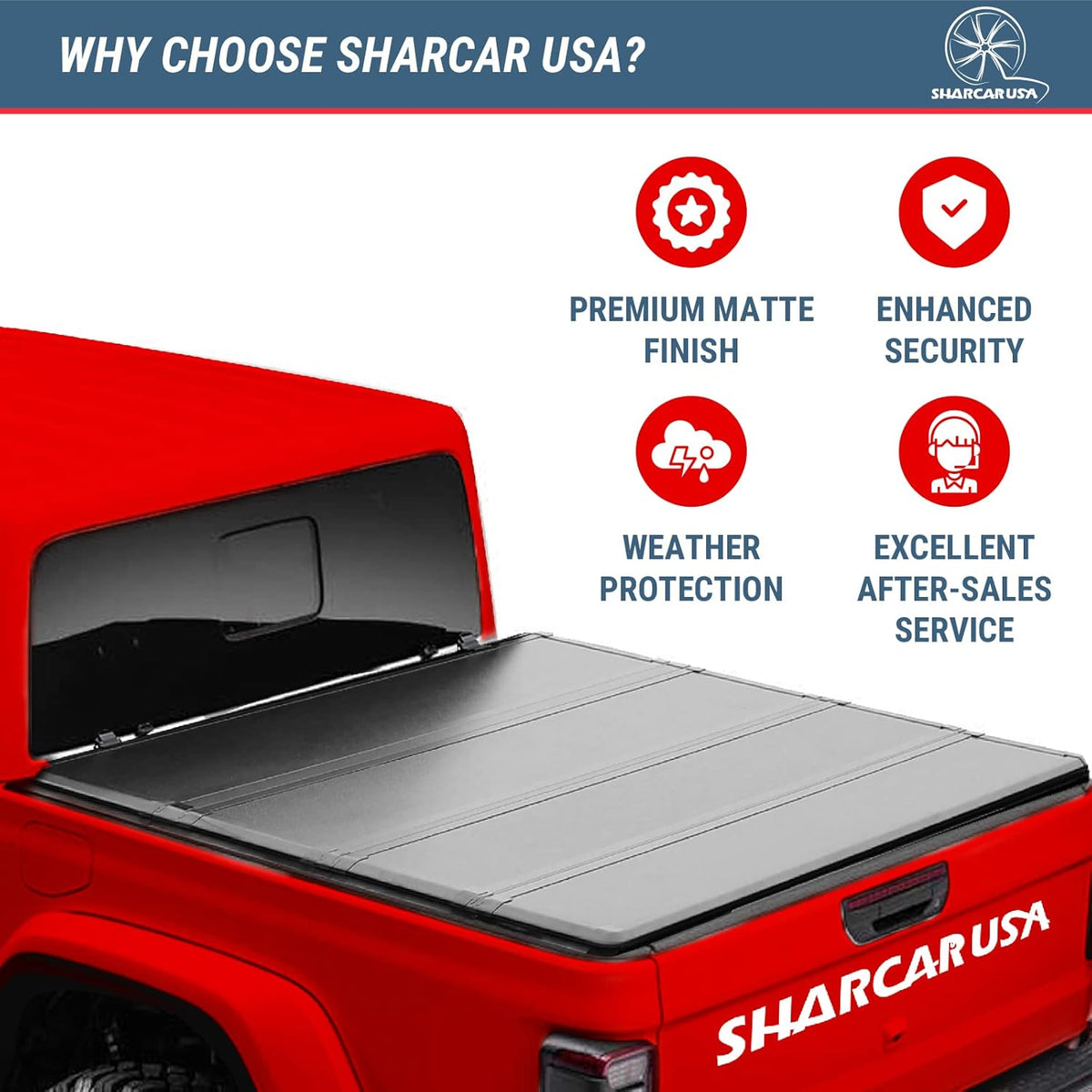Hard Quad-Fold Truck Bed Tonneau Cover B875