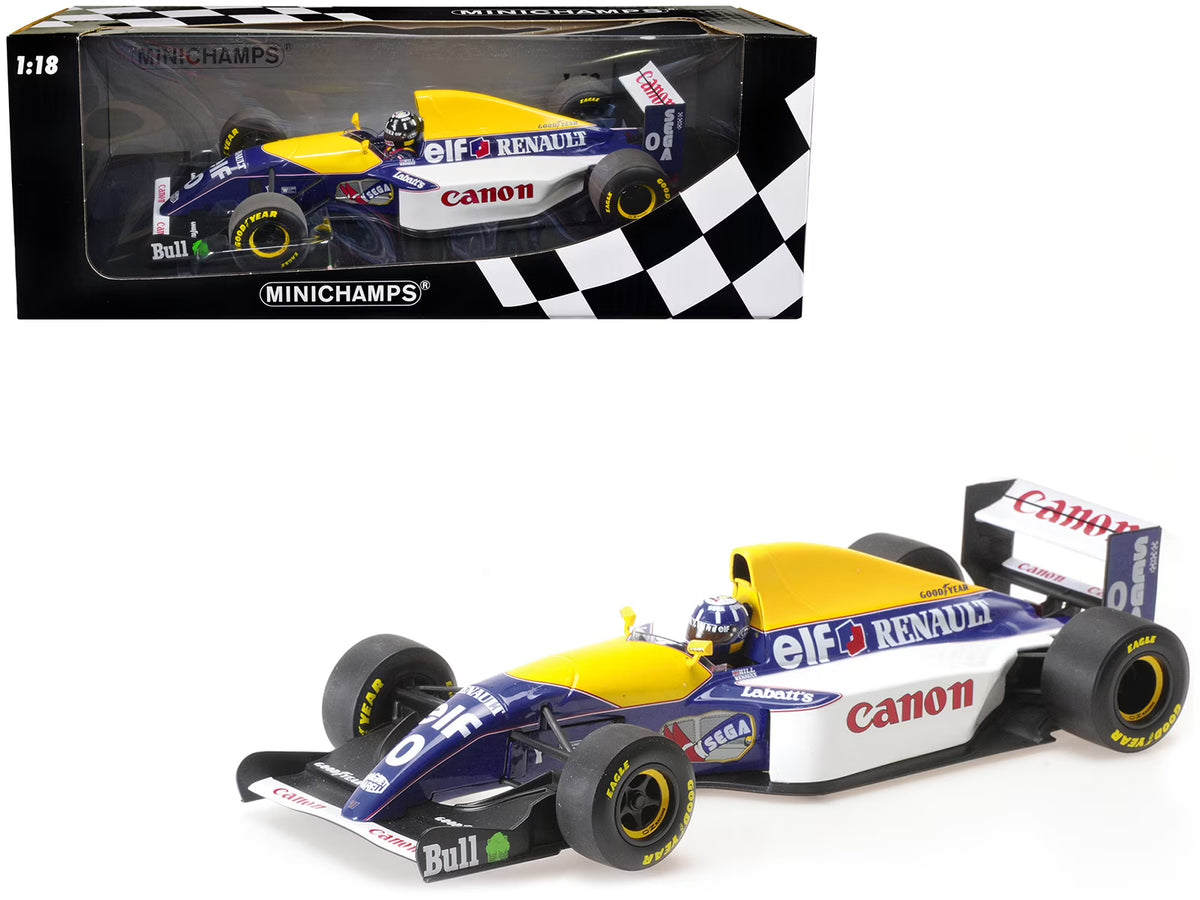 Williams Renault FW15C #0 Damon Hill "Canon" 3rd Place F1 Formula One World Championship (1993) with Driver Limited Edition to 300 pieces Worldwide C94823
