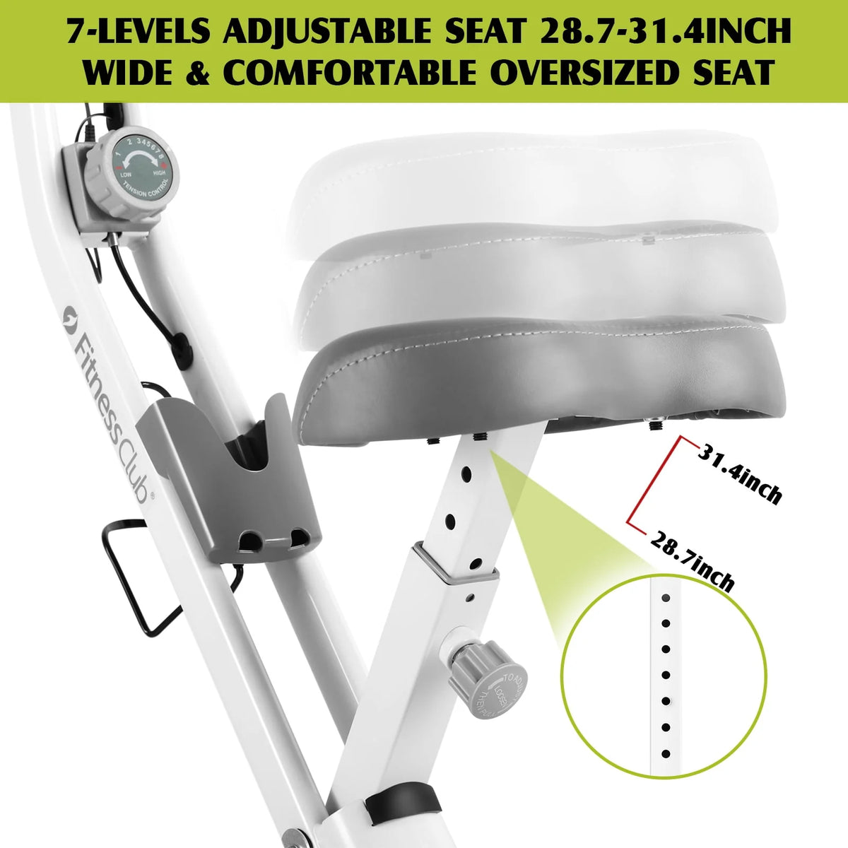Folding Upright Magnetic Resistance Exercise Bike V3402