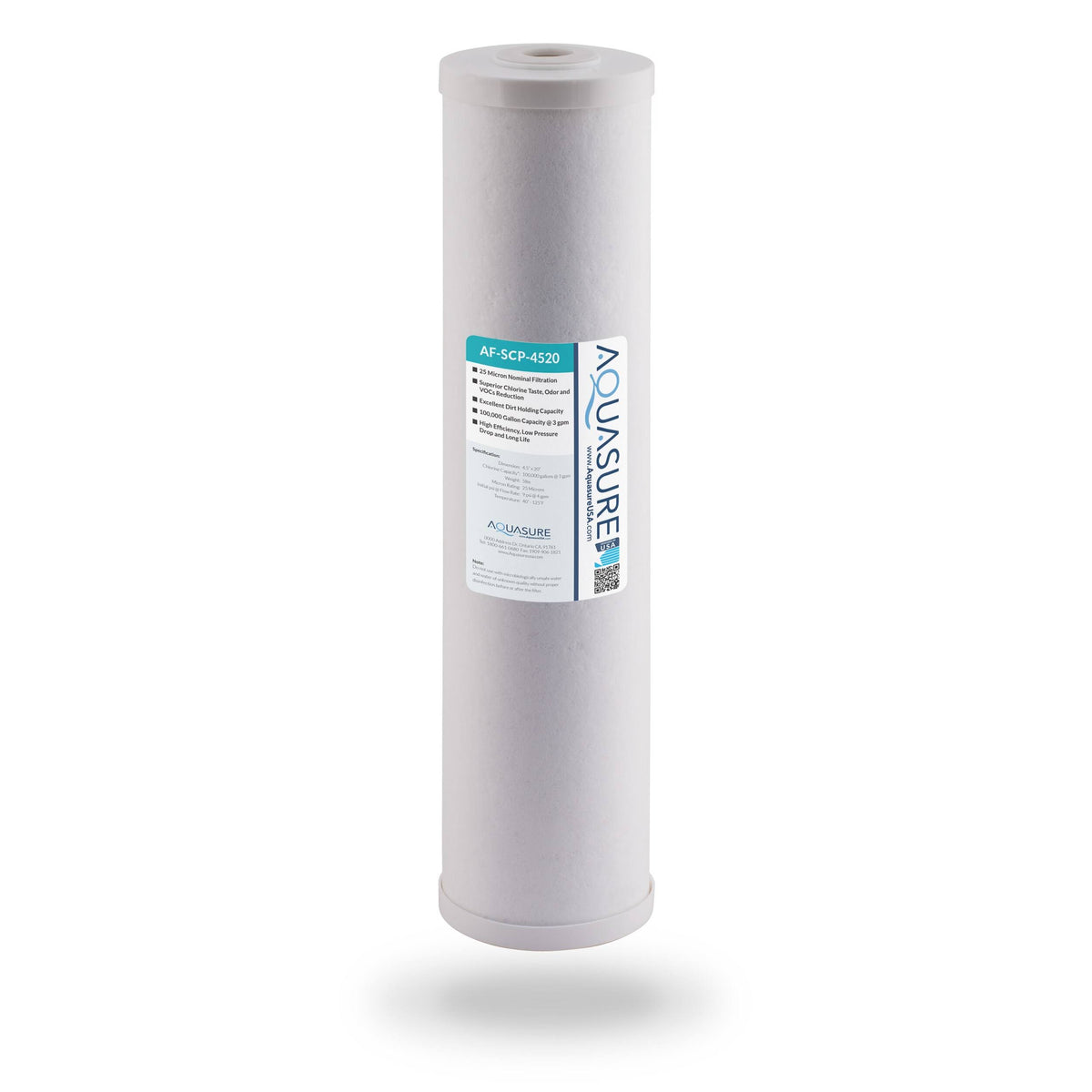 25-Mic Sediment GAC Dual Purpose Whole House Water Filter Cartridge J227