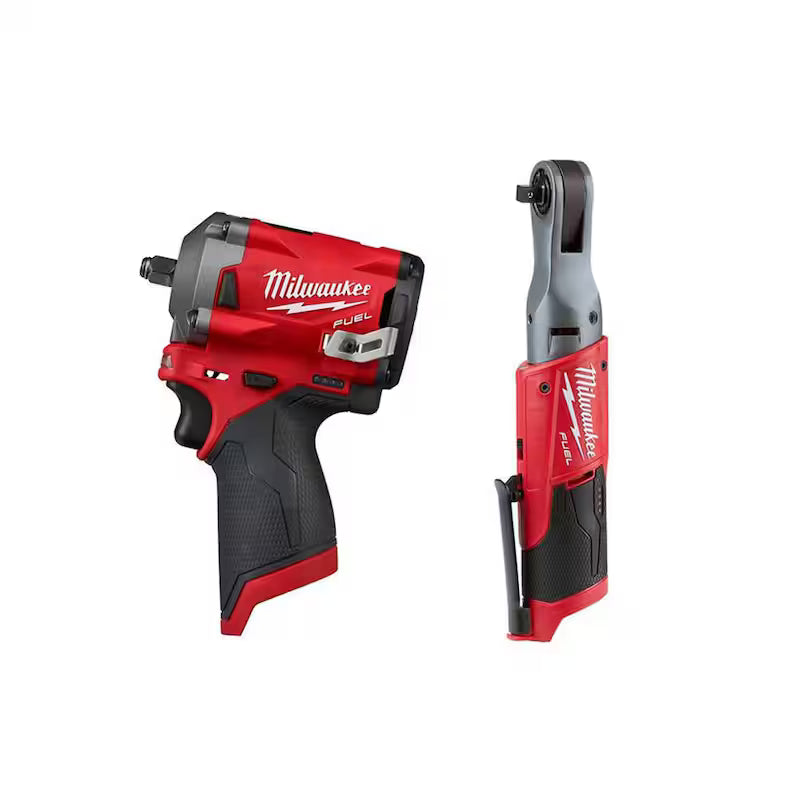 12V Lithium-Ion Brushless Cordless 3/8 in. Impact Wrench and Ratchet Kit T755
