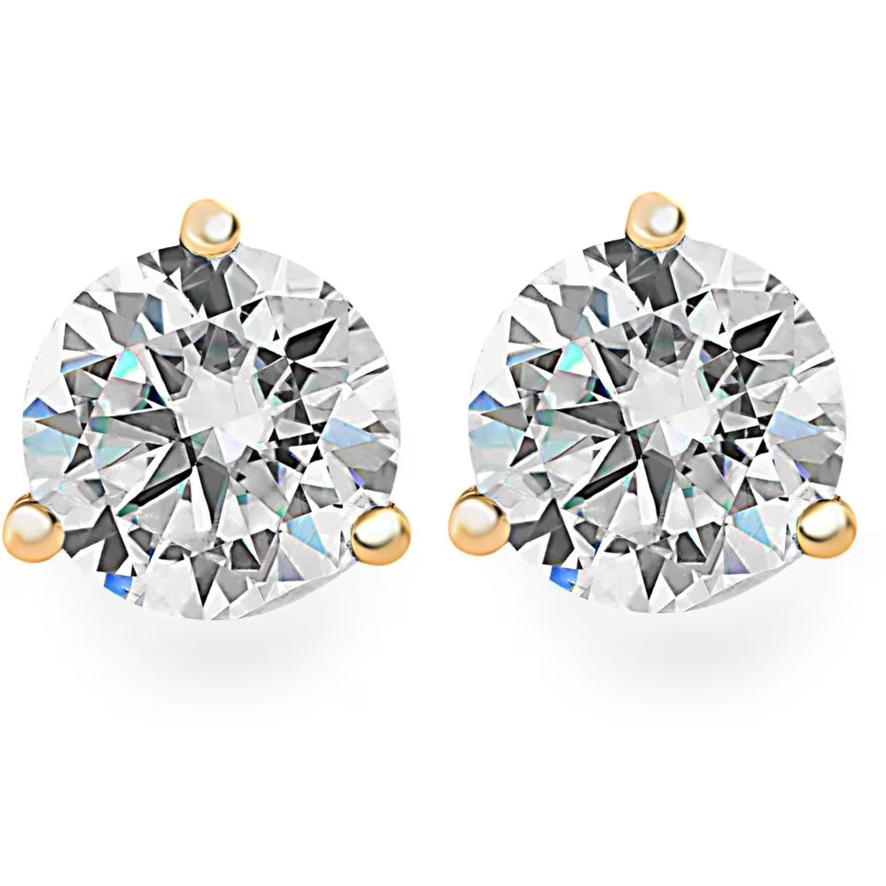 14K Gold Diamond Stud Earrings P300934