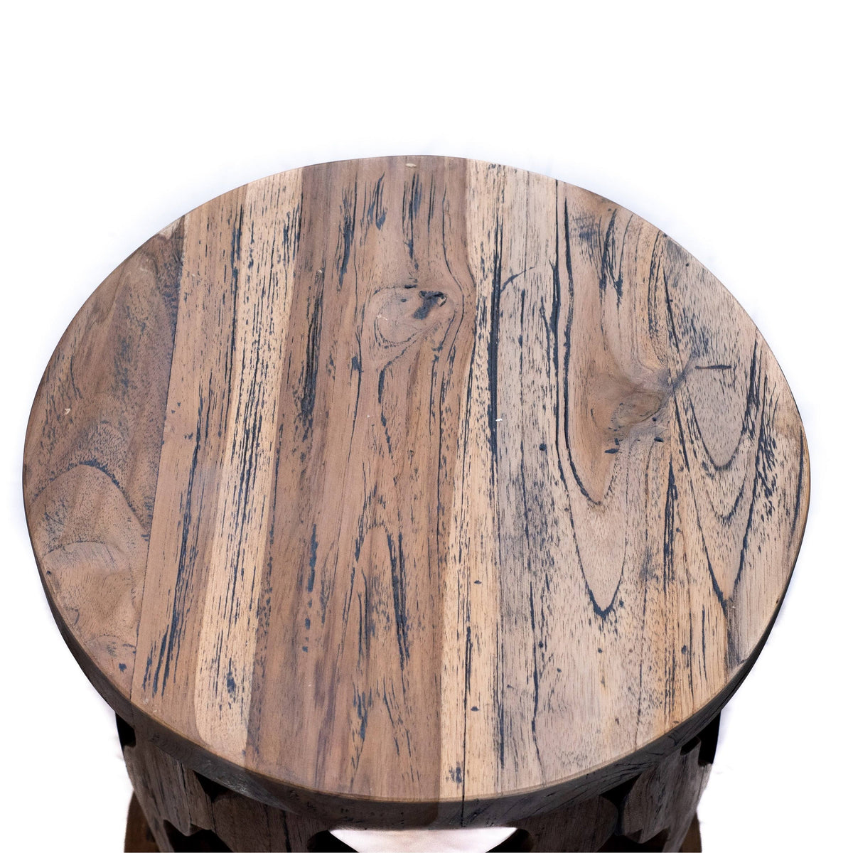 Carved Teak Wood Accent Table V825