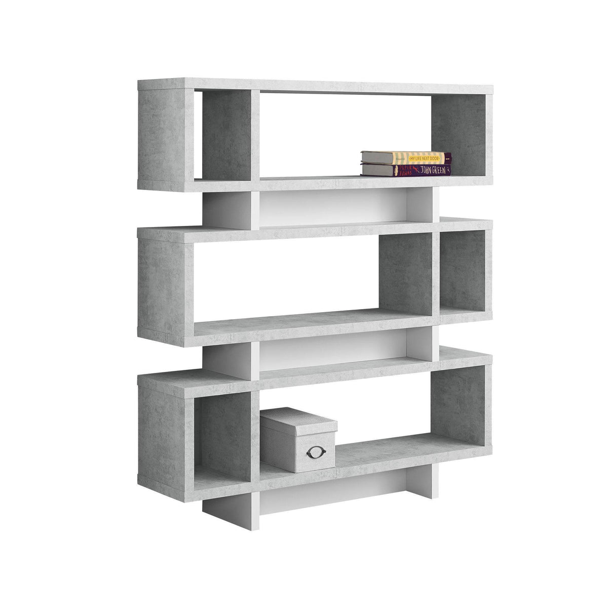 Grey White Particle Board Bookcase I874
