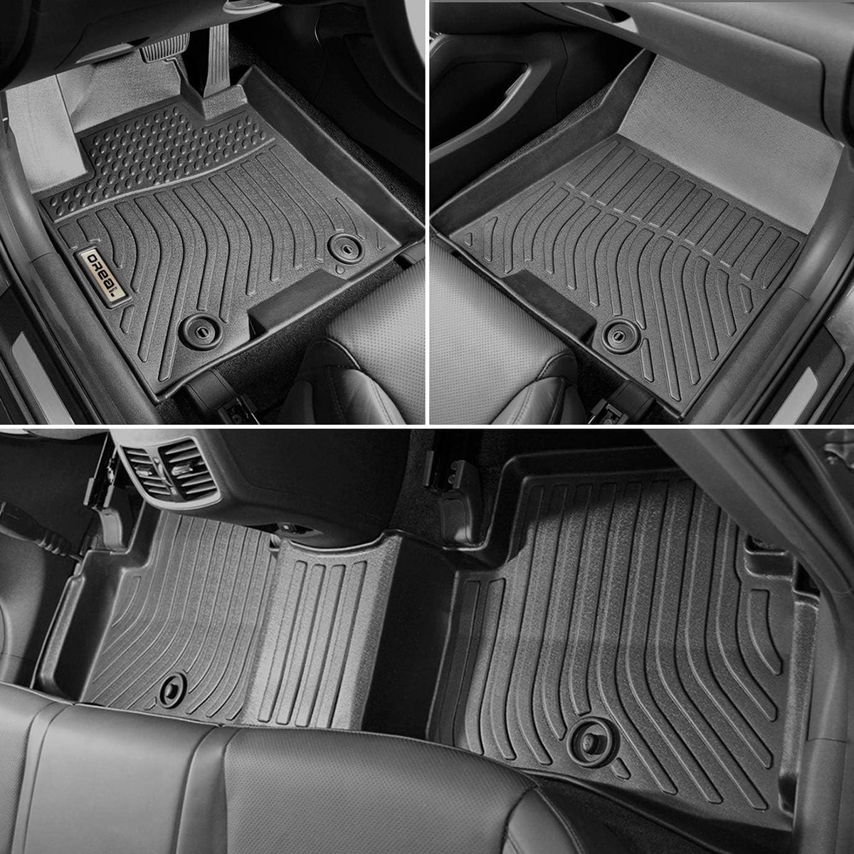Black Front and Rear Car Mats for Hyundai Tucson 2019 2020 2021 X165