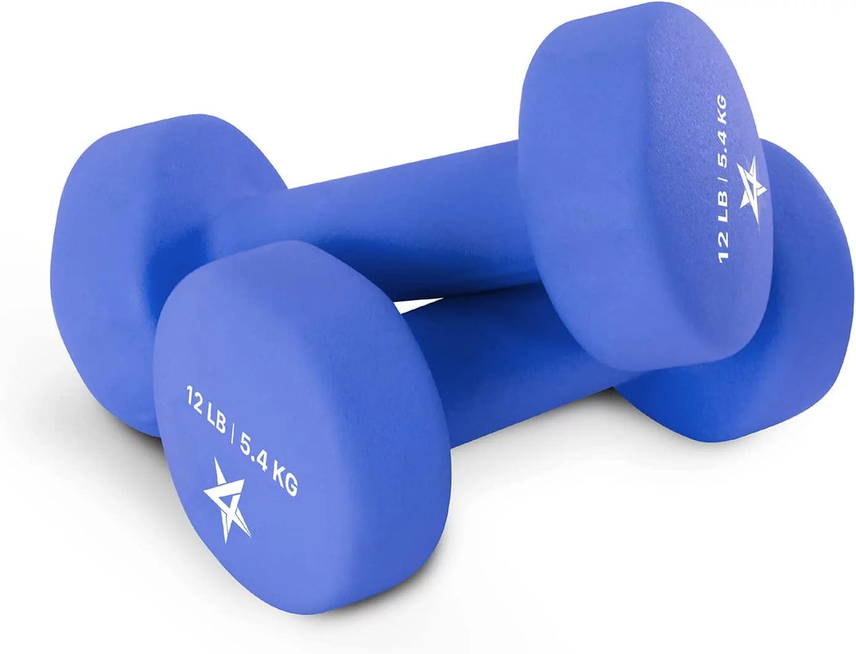 3 lbs Neoprene Dumbbells with Non Slip Grip, Light Green, Pair R28962