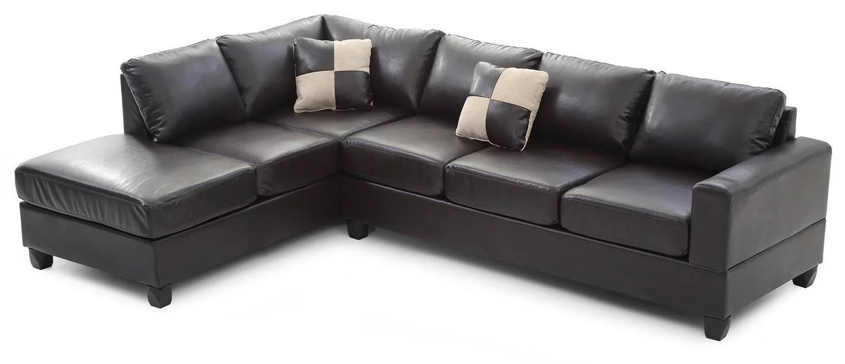Cappuccino 2-Piece Sectional Sofa D5683