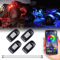 LED Rock Lights 4 Pods Waterproof RGB Underglow Neon Lights N845997