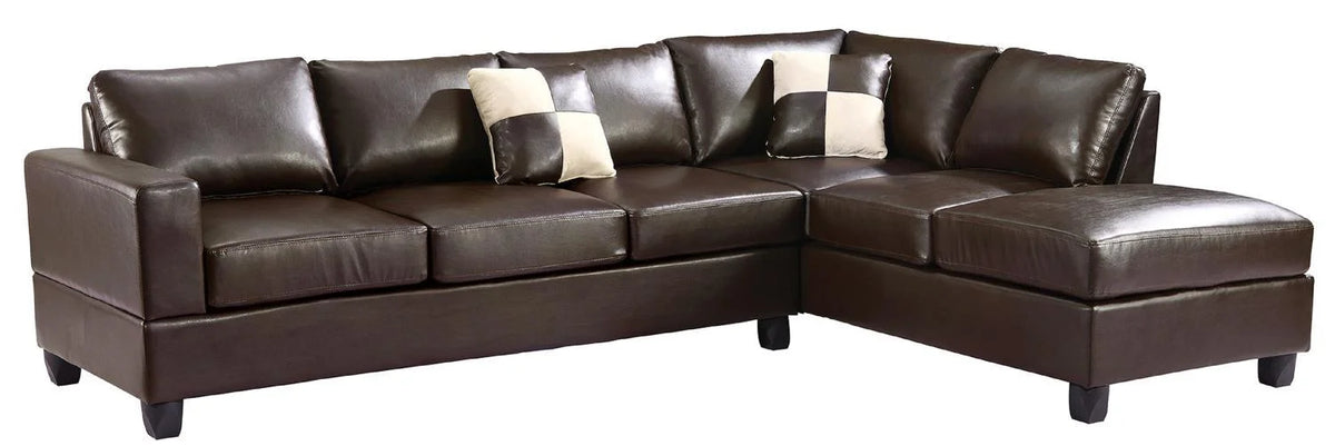 Cappuccino 2-Piece Sectional Sofa D5683